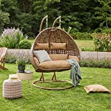 Home Deluxe - Polyrattan Hängesessel - Twin braun mit Regenabdeckung - inkl. Gestell, Sitz- und Rückenkissen Home Deluxe - Polyrattan Hängesessel - Twin braun mit Regenabdeckung - inkl. Gestell, Sitz- und Rückenkissen